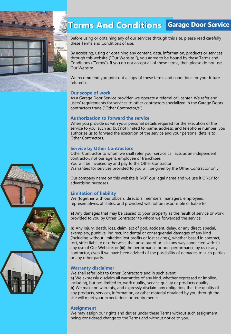 Capitol Garage Door Service Minneapolis, MN 612-548-4773 - terms4